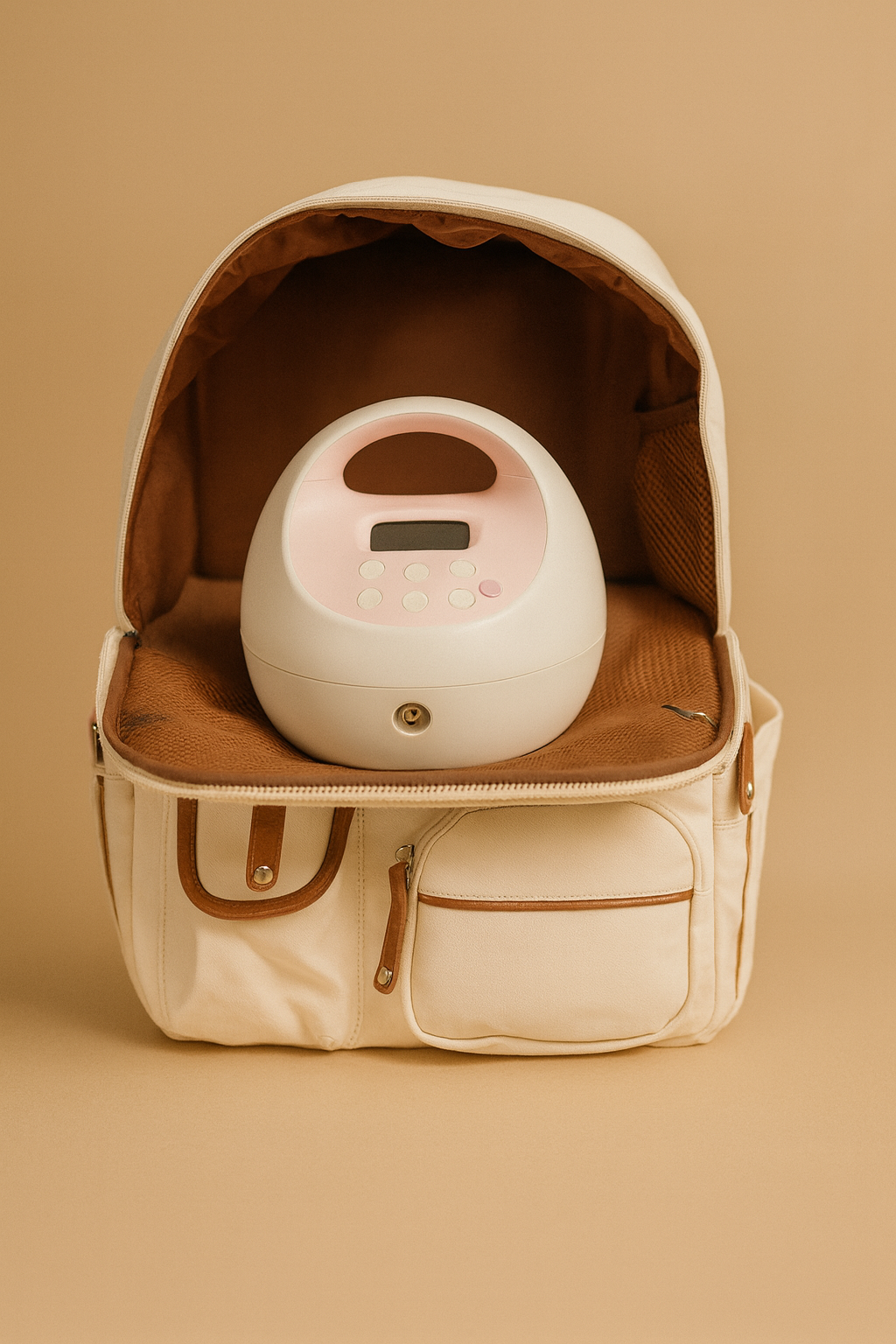 Lila Pumping & Nursing Diaper Bag in Cream