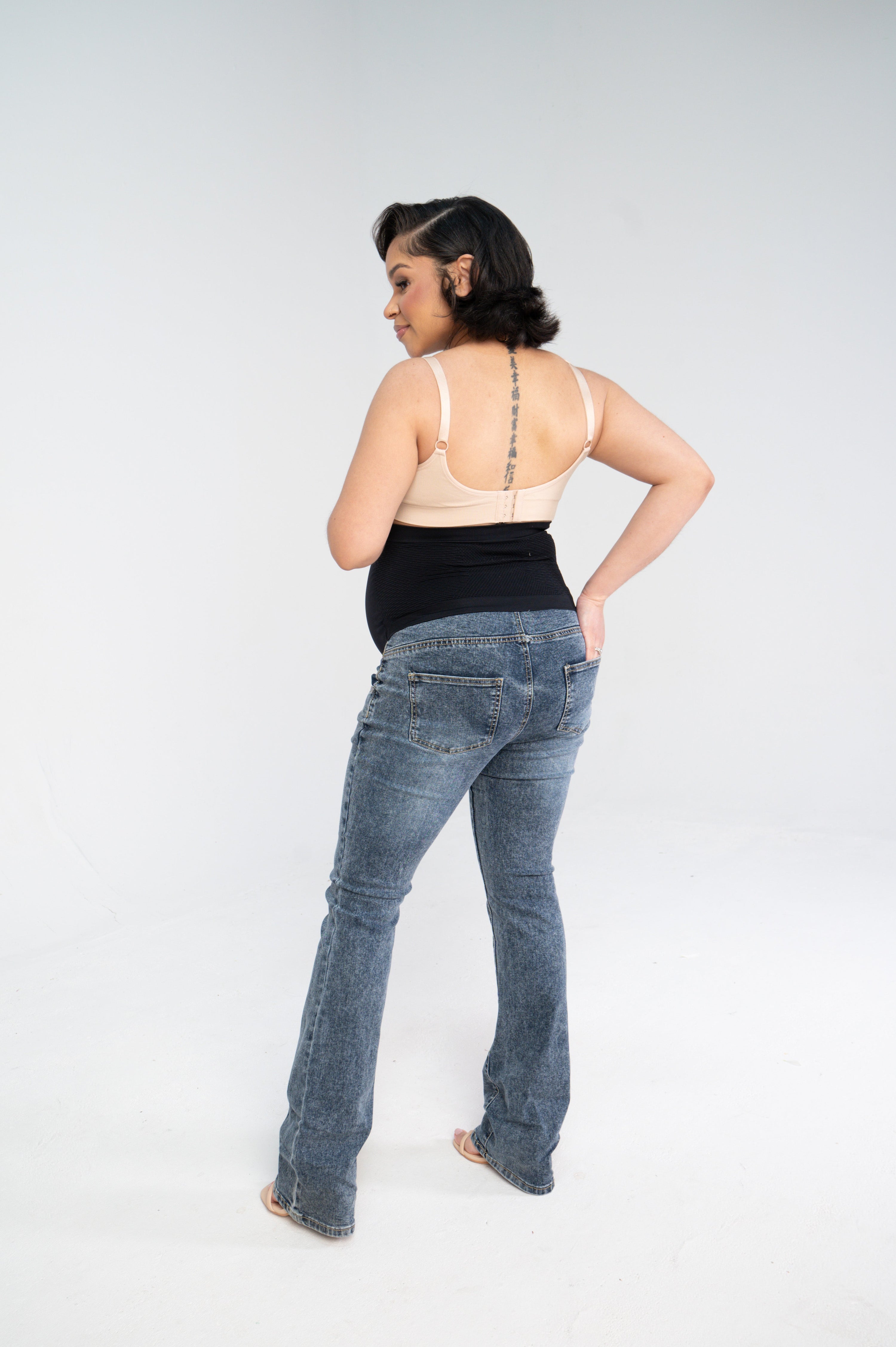 Lila Bootleg Maternity Denim Jeans Indigo
