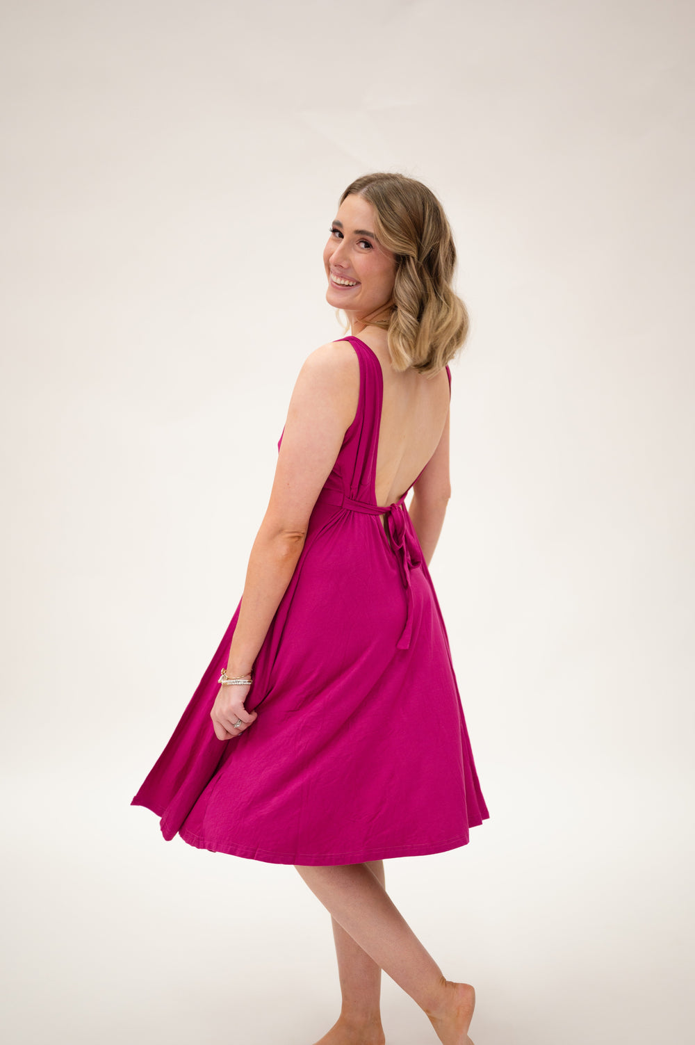 Juliet Labor & Postpartum Gown in Raspberry Red-Limited Time