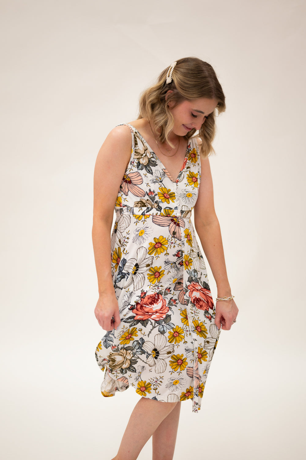 Juliet Labor & Postpartum Gown in Vintage Floral-Limited Time