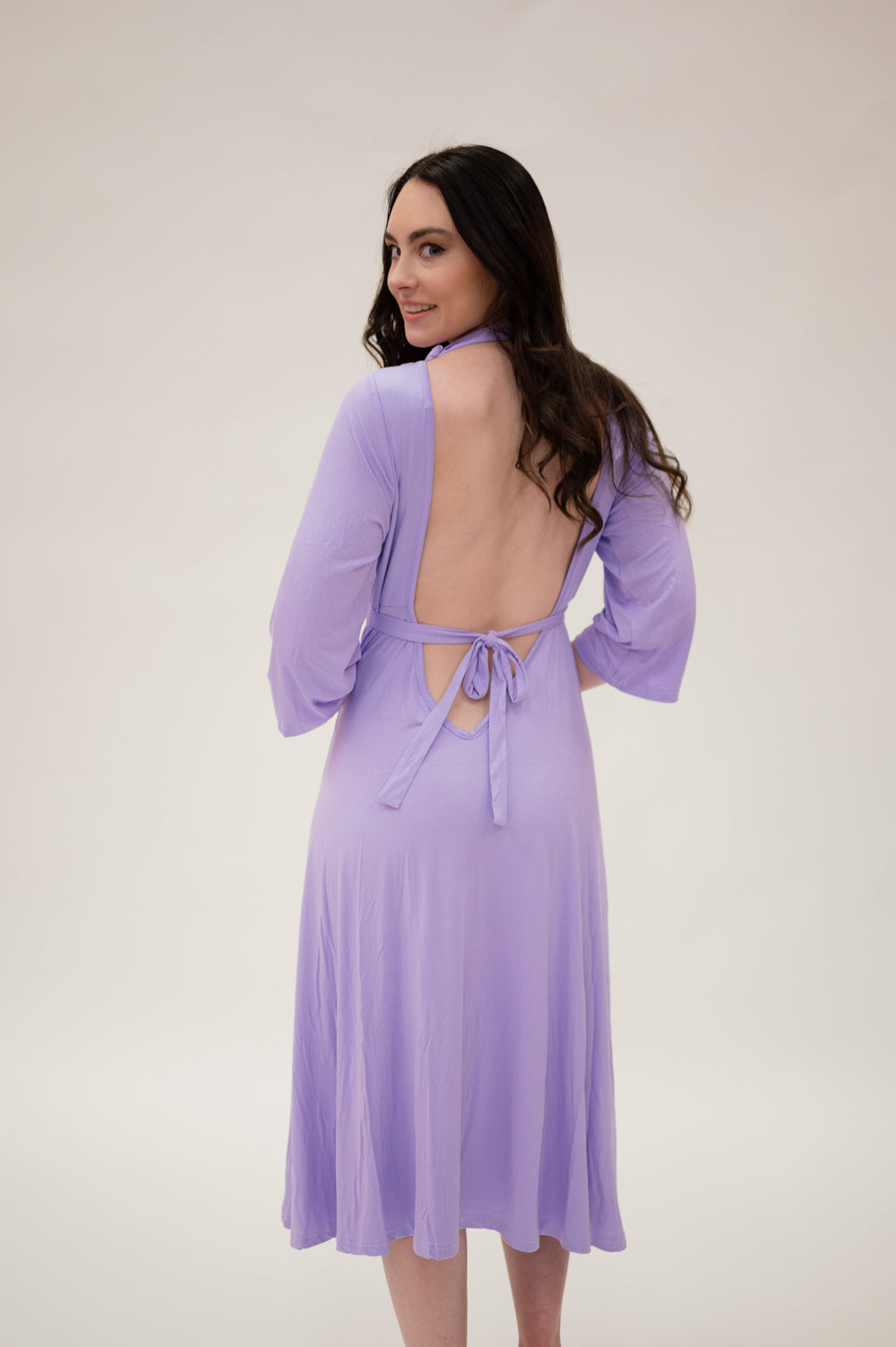 Lila Labor & Postpartum Gown in Lilac