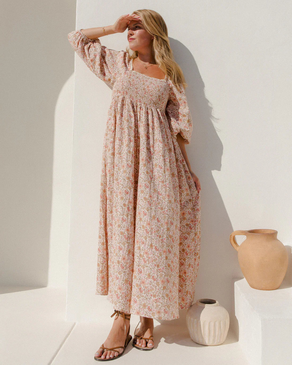 DELLA DRESS | PINK GARDENIA
