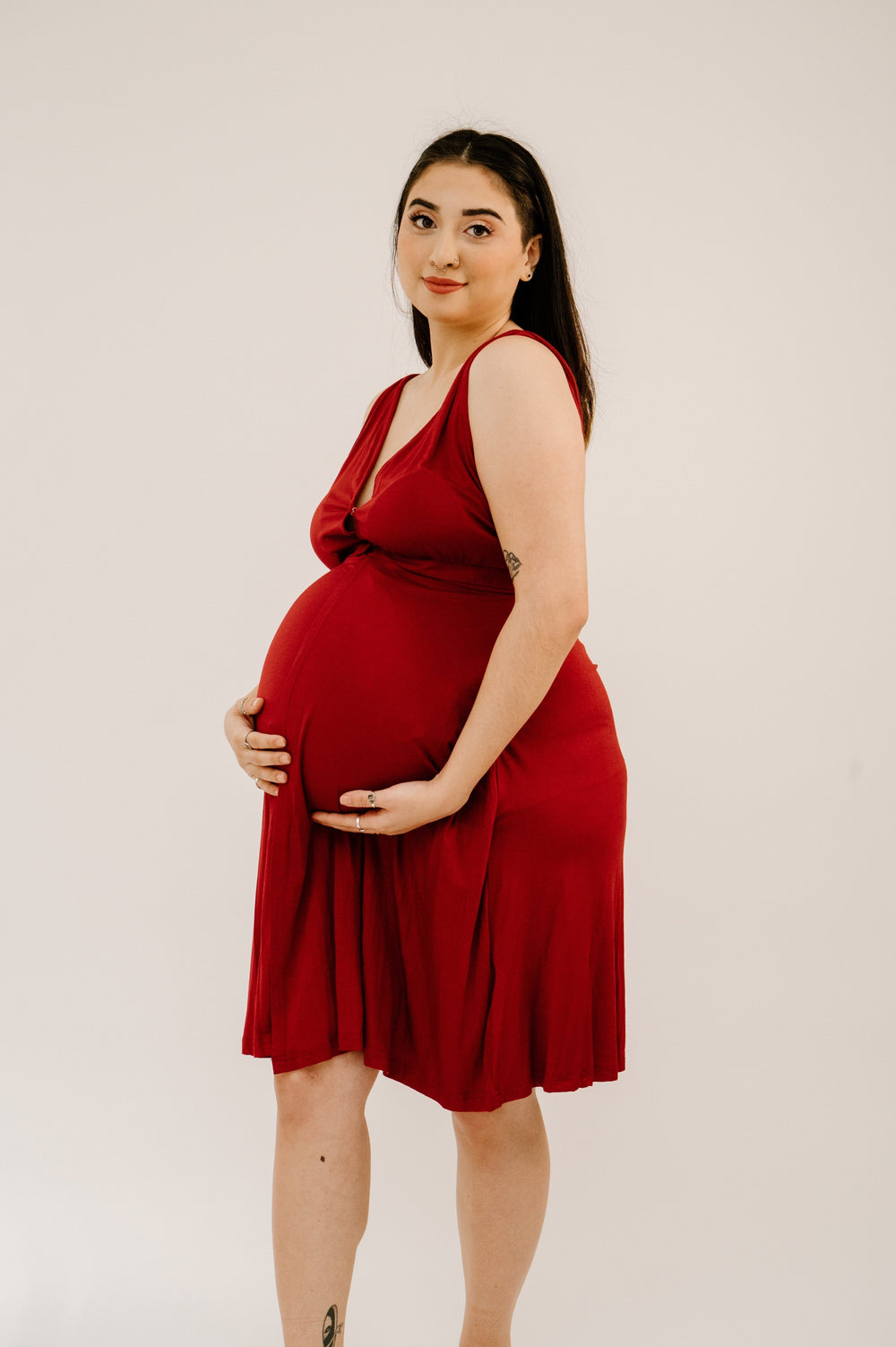 Juliet Labor & Postpartum Gown in Crimson-Limited Time