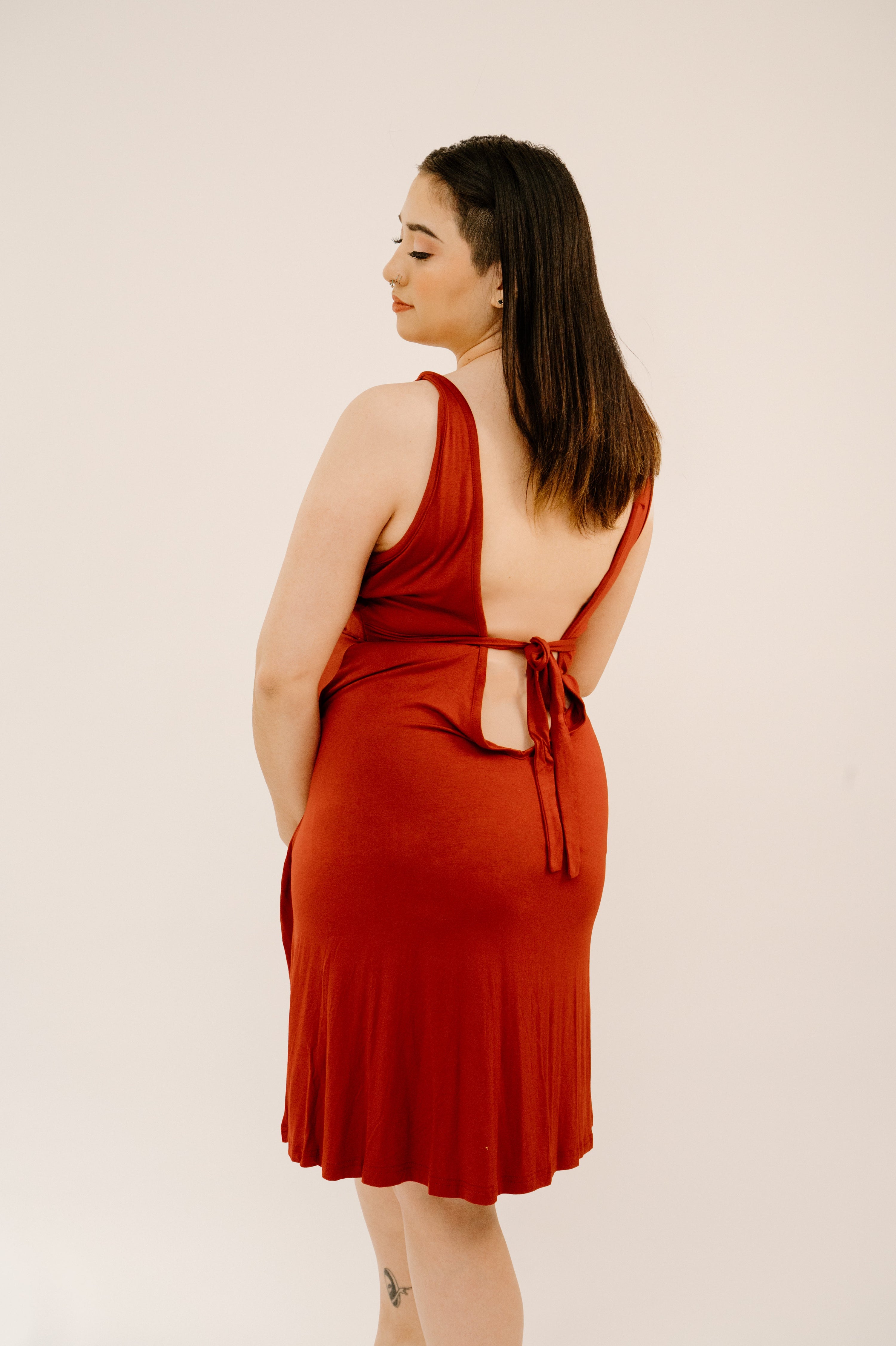Juliet Labor & Postpartum Gown in Crimson-Limited Time
