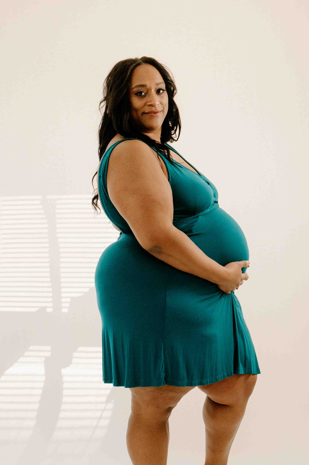Juliet Labor & Postpartum Gown in Deep Teal-Limited Time