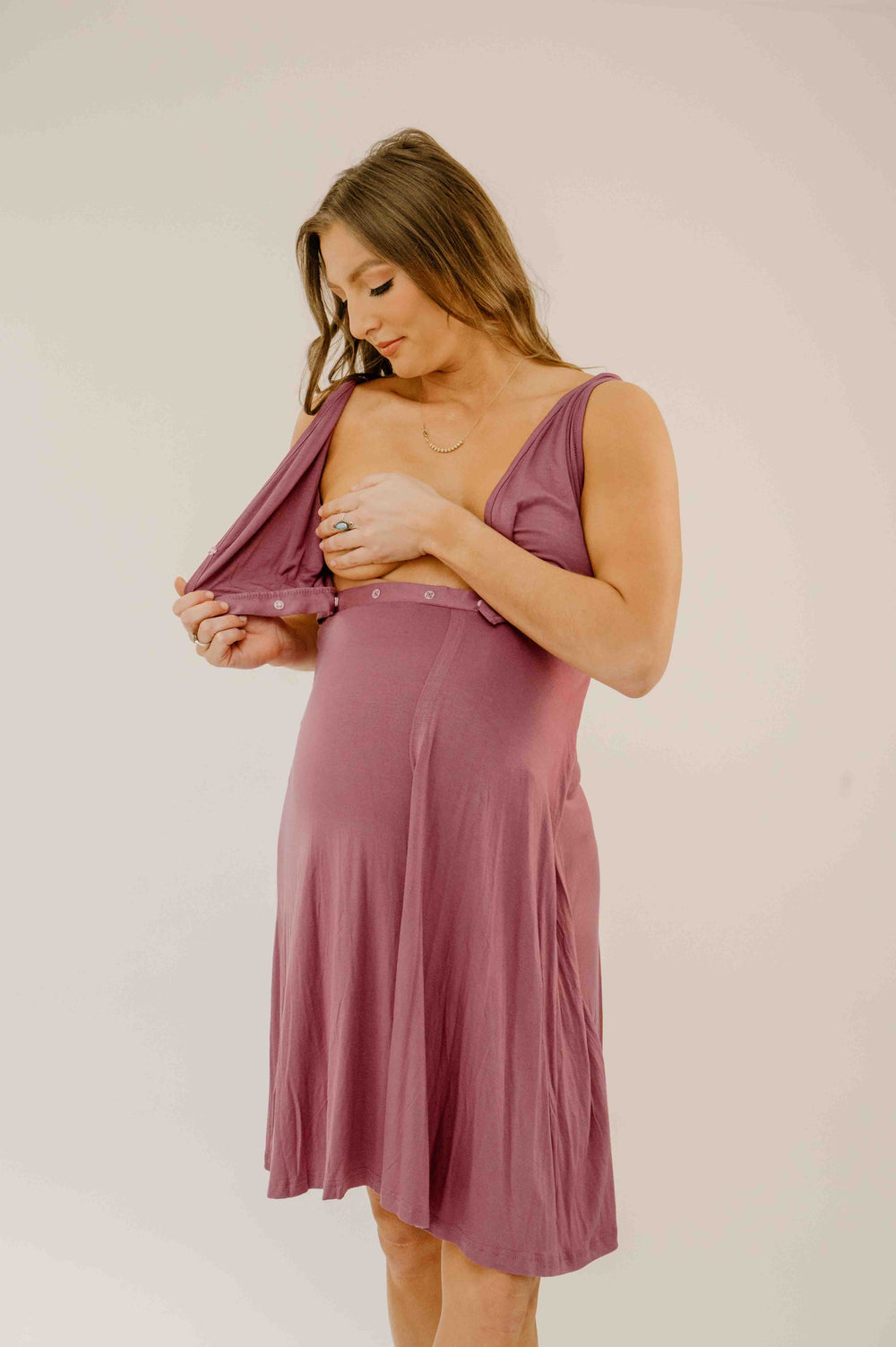 Juliet Labor & Postpartum Gown in  Dusty Rose-Limited Time