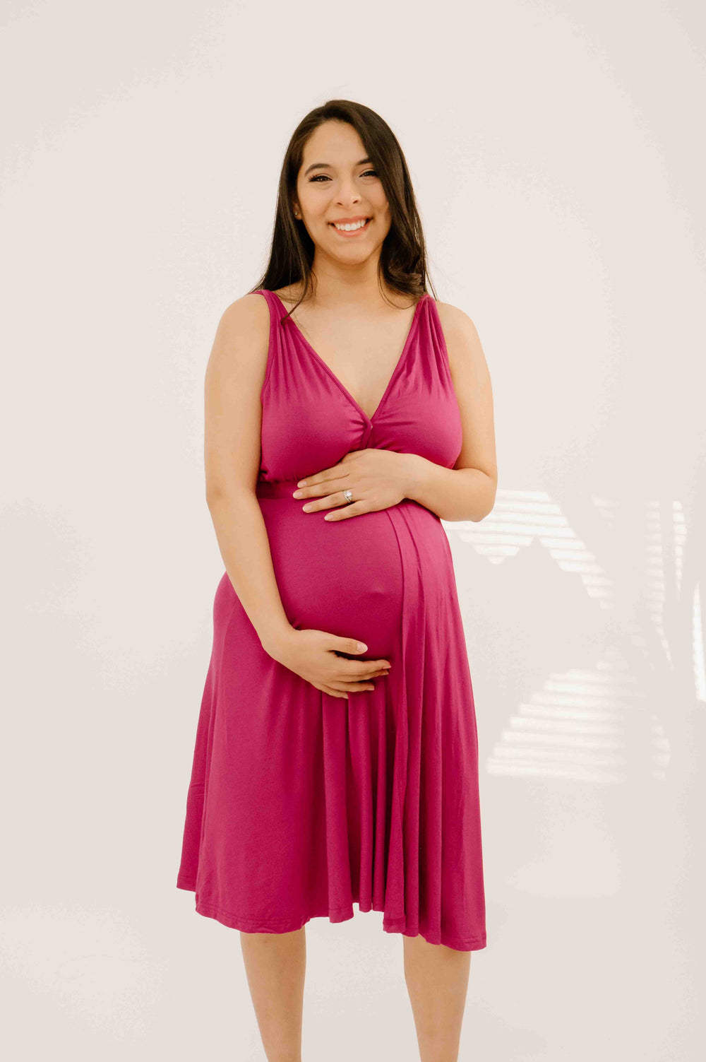 Juliet Labor & Postpartum Gown in Raspberry Red-Limited Time